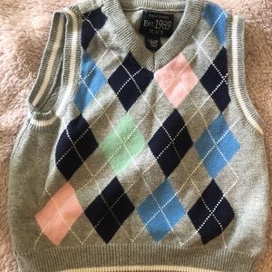Boys argyle sweater vest.